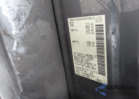 2020 Nissan Maxima Sv Xtronic Cvt из США, поврежденный, VIN 1N4AA6CV2LC373741